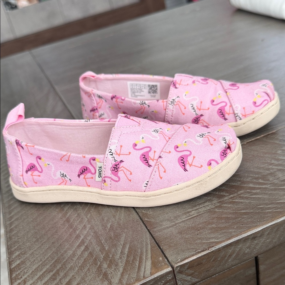 TOMS Kids Pink Flamingo Sneakers